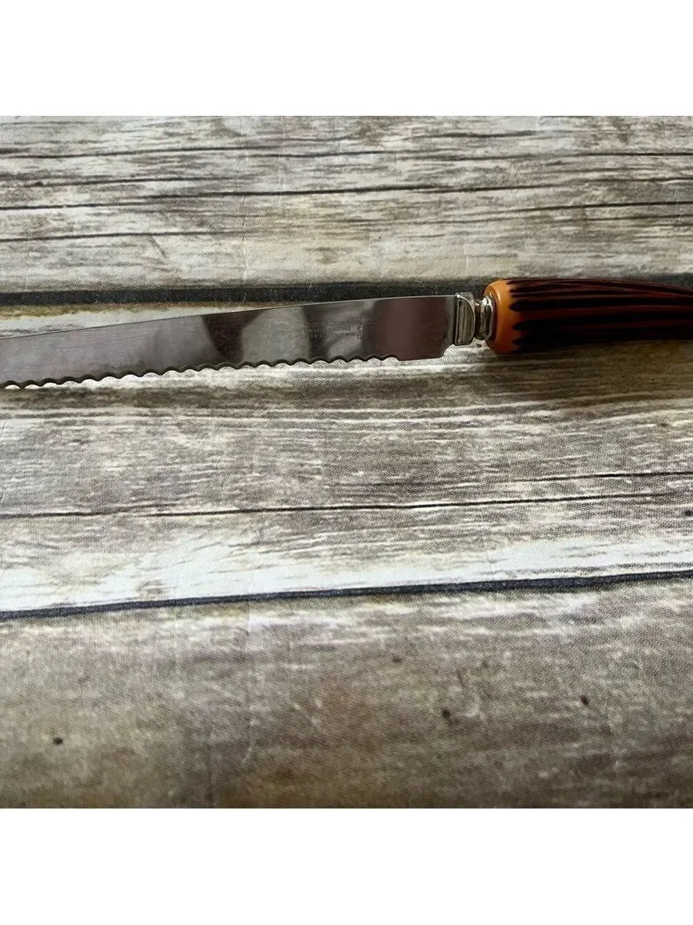 🌿E PARKER & SONS BAKELITE ANTLER KNIVES AND SERVING SET